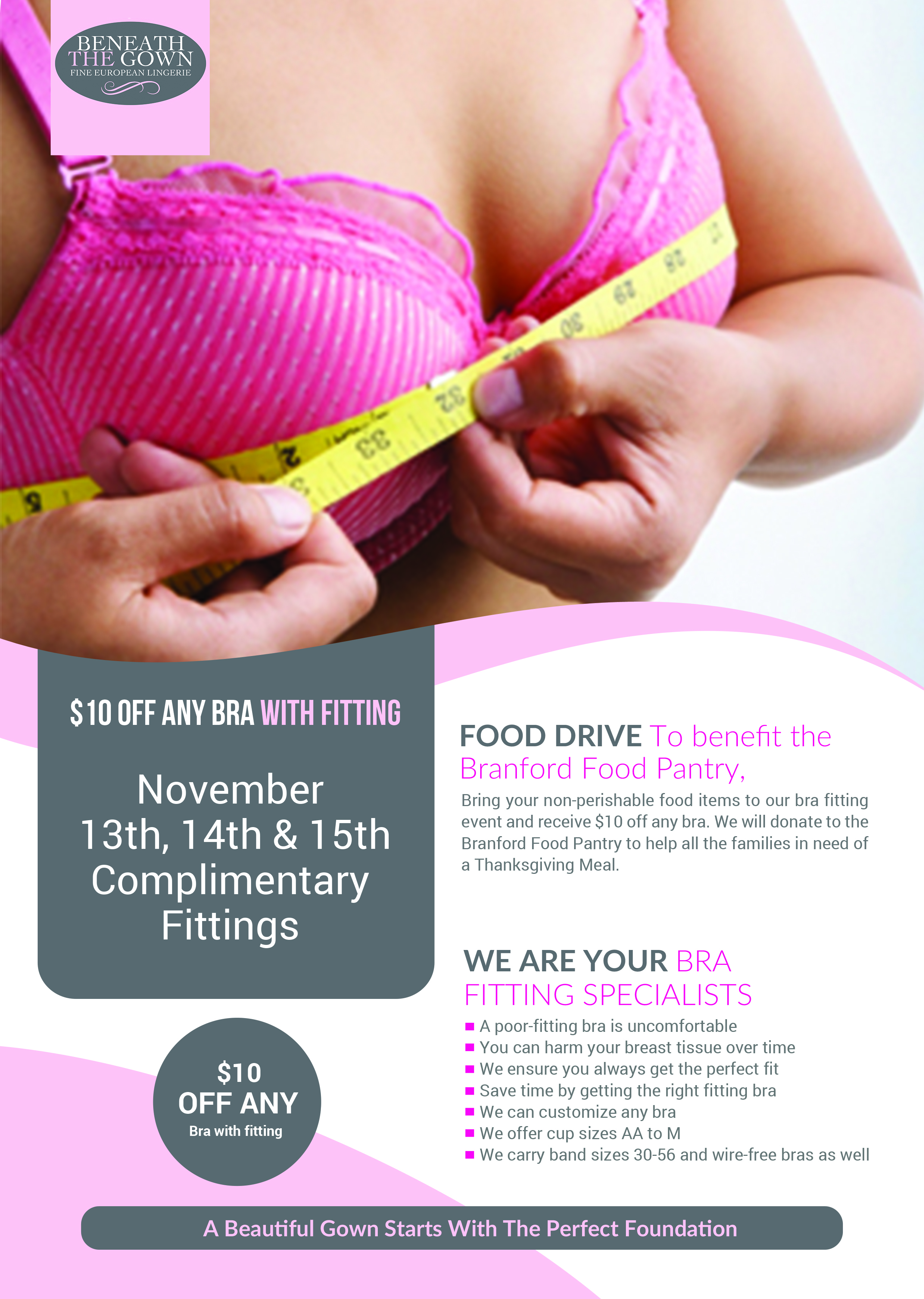 bra fitting event